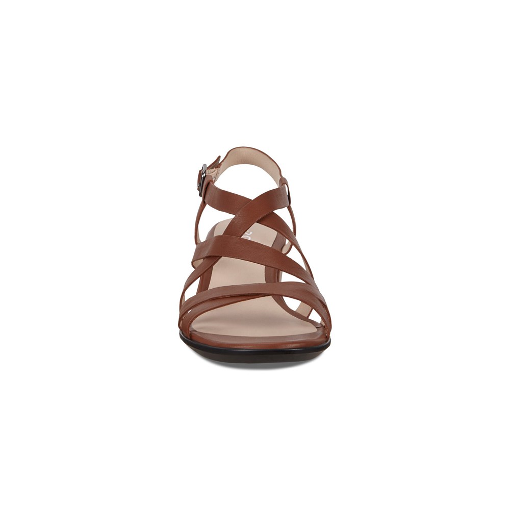 Womens Sandals - ECCO Shape 35 Wedge - Brown - 4207HDQSU
